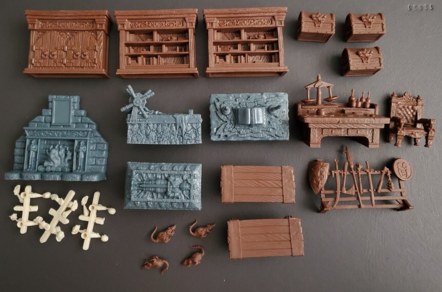 Heroquest Complete Furniture Set 28mm Dungeons and Dragons