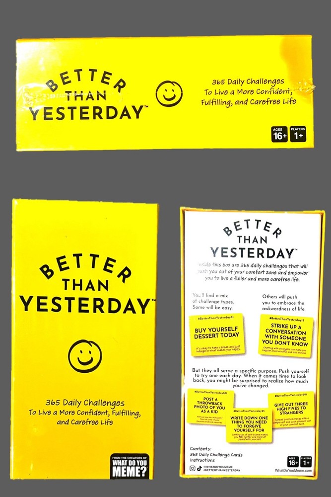 Better Than Yesterday What Do You Meme? 365 Daily Challenges NEW