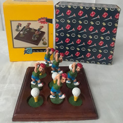 10 PC Tic Tac Toe Golf Game w/ 5.5 in Wood Game Board