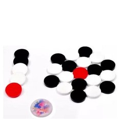 Professional Carrom Coins Set 24 Acrylic Coins 6mm with 2 Strikers, Smooth G…