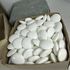 Vintage Japanese Game Go Stones Set – Black And White, Full Box