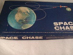 Space Chase, Board Game, 1967 Rand McNally, Rare HTF, Apollo Space Race Cold War