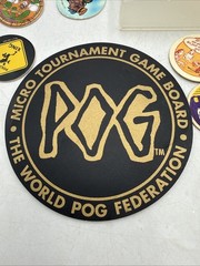Vtg 1994 World POG Federation Micro Tournament Game Pack Case Board Lot 28