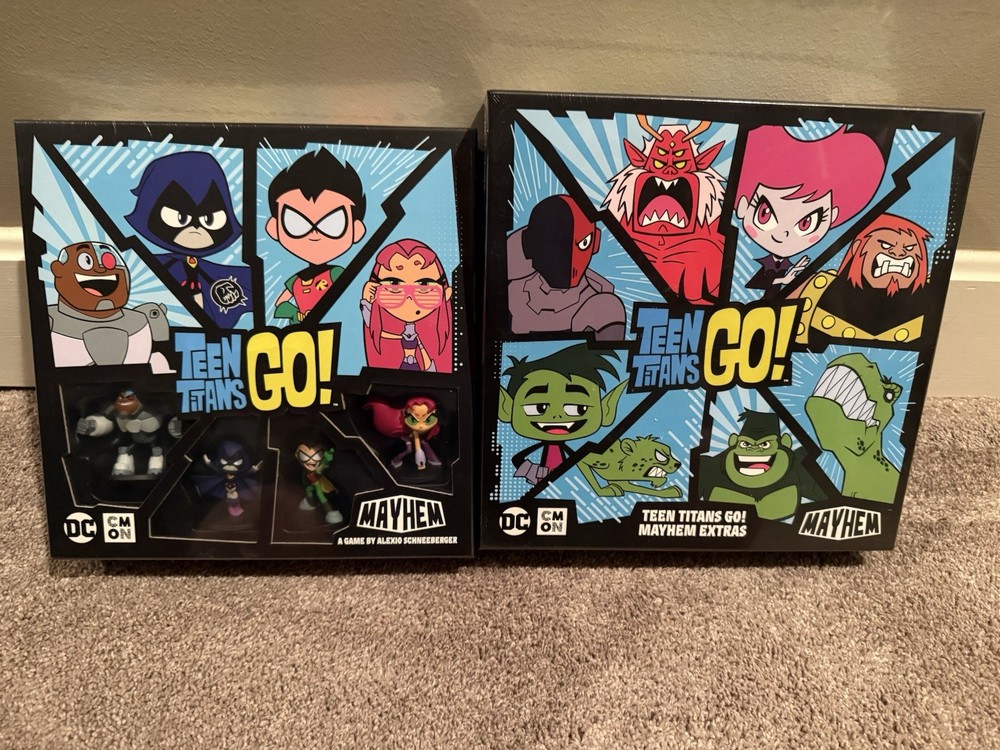 Teen Titans Go! Mayhem CMON KICKSTARTER Board Game + Extras