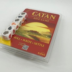 Catan Dice Game Settlers of Catan 6 Multicolor Dice Roll Write Settle New