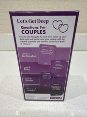 Lets Get Deep, Questions For Couples Game, Card Game For Date Night. Pre-Owned
