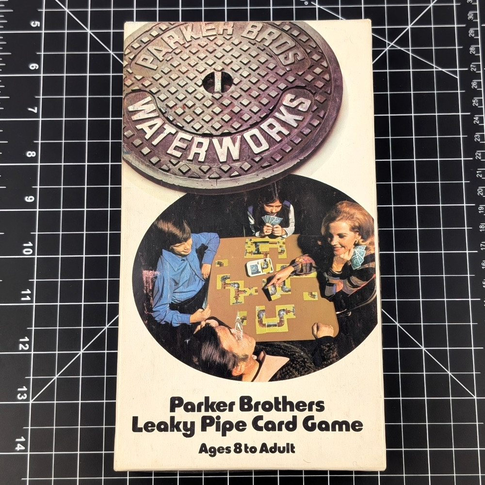 VINTAGE Water Works 1972 COMPLETE Parker Brothers Leaky Pipe Card Game Manual