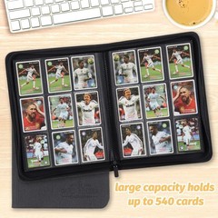 Foalgo 9 Pocket Card Binder, Premium Zip 13.5 x 10 x 1.7 inches, black540