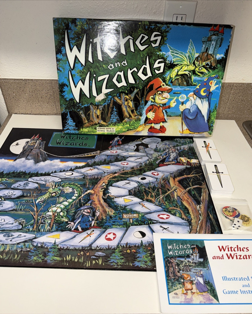 Witches and Wizards Board Game Howie Rubin 2000 Out Of Print RARE 100% Complete