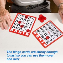 100-Pack Mixed Bingo Cards Set for Bingo Game/Thick Paper Bingo Cardboard Sheets