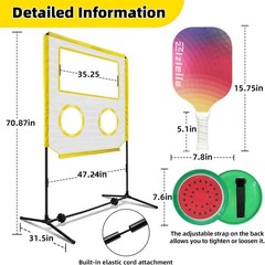5-in-1 Indoor & Outdoor Multi-Sport Set with Net for Pickleball, Badminton, T…
