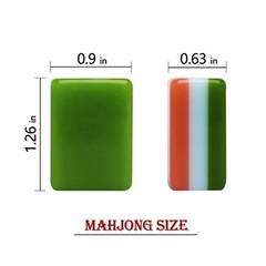 Vibrant Layered Mahjong Tiles American Set 160Tiles – Hand painting engraved