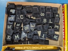 Vintage Anagrams Board Game Transogram 108 Tiles & Tile Racks Maybe Complete