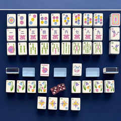 Premium American Mahjong Set 160pcs – Blue