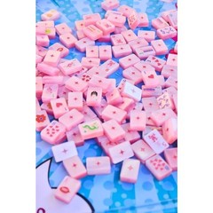 Pop Diva Themed Cotton Candy Pink Pearl American Mahjong Tiles FedEx Delivery