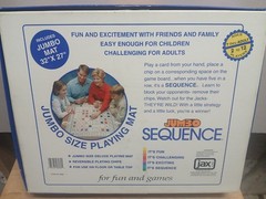 Vintage 1996 Jumbo Sequence Board Game Jax COMPLETE Cushion Mat Cards Chips