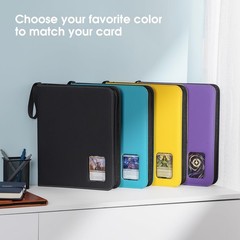 ProCase 900 Pockets Card Binder with Clear 33.5 cm x 27.5 x 5.5 cm, Black