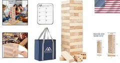 57-Piece Giant Stacking Timber Game – Family Indoor & Outdoor Entertainment