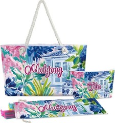 Empty Mahjong Bags Set for Tiles and Racks 24x13x4.7 Inch American Mahjong Ca…