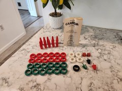 Carrom Game Board Replacement Pieces Plastic Game Pieces Rule Book Set Lot