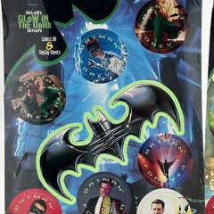 Vintage 1995 Batman Forever SkyCaps Sheet Movie Pogs 2 New And Sealed Cards