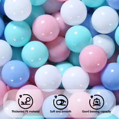100Pcs 5.5cm Eco Friendly Ball Pit Balls Macaron Pink Blue Green White Soft