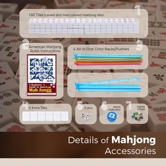 Kyerlish American Mahjong Tile 4 inches x 9 x 21 inches, Purple Print