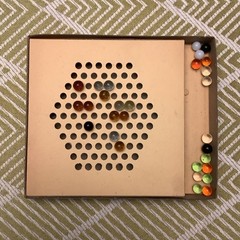 Antique Milton Bradley Mosaic Designer with Multicolored Marbles