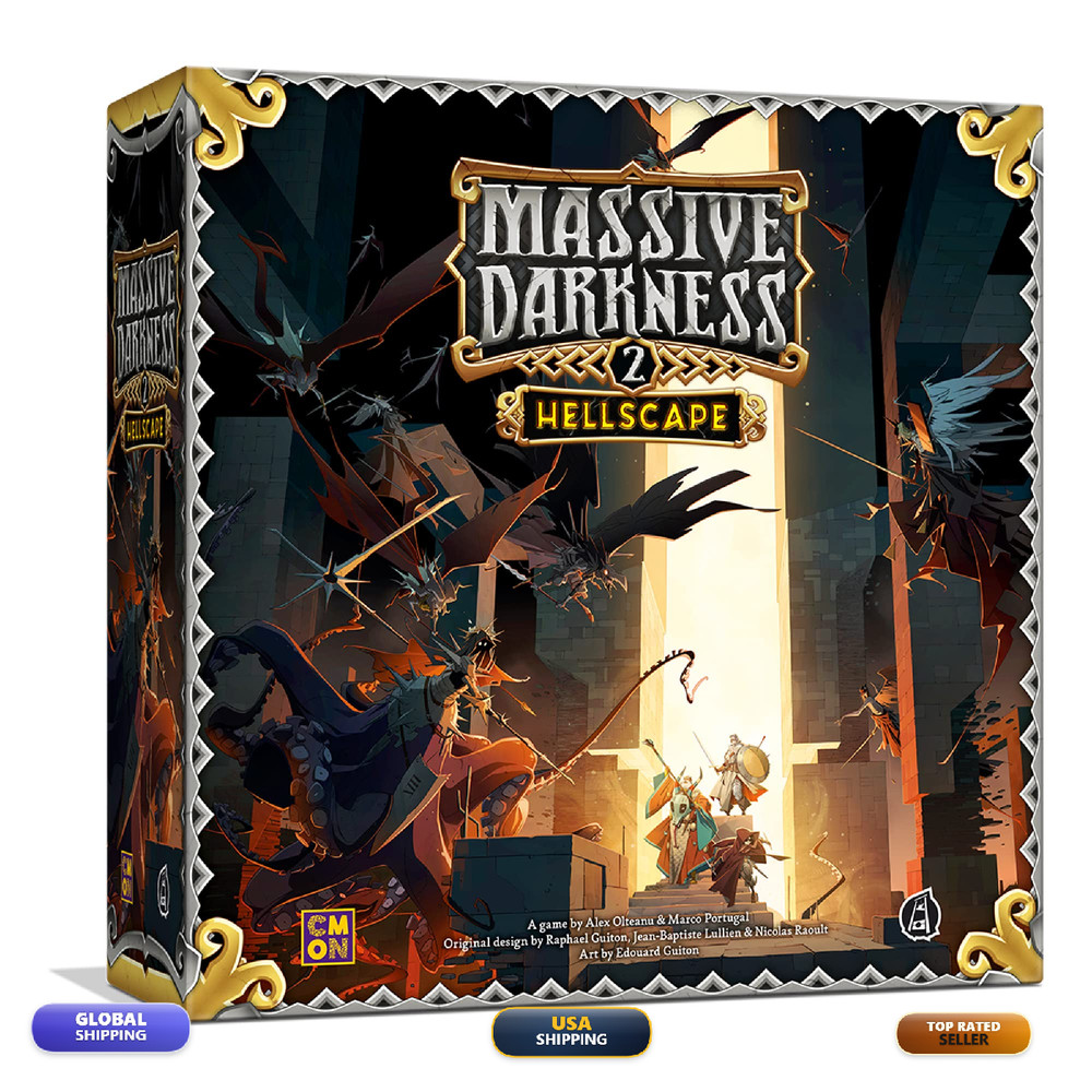 Cmon Massive Darkness 2 Hellscape Board Miniatures Strategy For Adults And 14