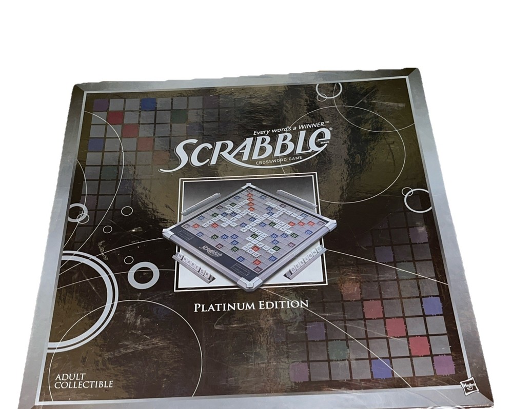 Scrabble Platinum Edition with Rotating Base 2010 Adult Collectible Board Game