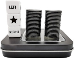 Left Right Center Dice Game Prime Set with 3 Dices + 40 Chips.Left on the Pro…