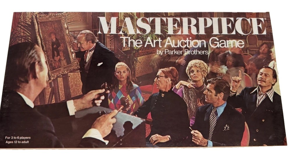 Vintage Masterpiece The Art Auction Board Game 1970 Parker Brothers Complete