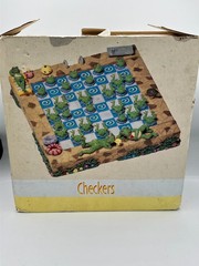 Lawns & Tortoise & Hares Oh My! Checker Set with Frog Playing Pieces Used In Box