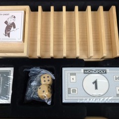 Monopoly Deluxe Edition with Luxury Wood Cabinet Maple Wood Gαme Company O/Box