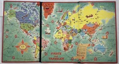 1960 Pirate and Traveler Game by Milton Bradley Complete in Good Cond FREE SHIP