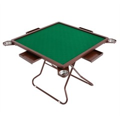 Mahjong Table with 4 Cup Holders & 4 Drawers for 4 People,Foldable Mahjong Table
