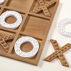 Tic Tac Toe Game 10.6 Inch Rustic Wood Board Game Coffee Table Games Tic Tac …