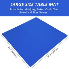 GUSTARIA Large Mahjong Mat with Black Carrying Bag (Blue,31.5 Large, Blue