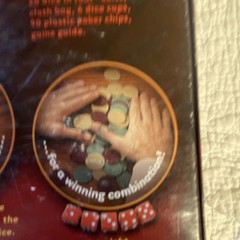 Hasbro Yahtzee Texas Hold’Em Poker Dice Game Complete Set w/ Chips & Bag