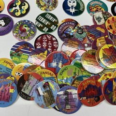 Vintage 1990’s Huge Lot Of Pogs 211 Plus Cases Holographic Lenticular Disney