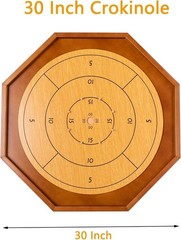 Deluxe 30 Inch Wooden Crokinole & Checkerboard – Ultimate Gaming Experience