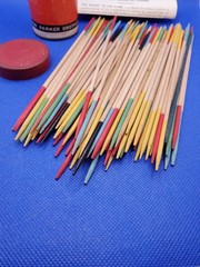 1937 Parker Brothers Movie Sticks Game Sticks and Tricks Wooden Sticks Vintage