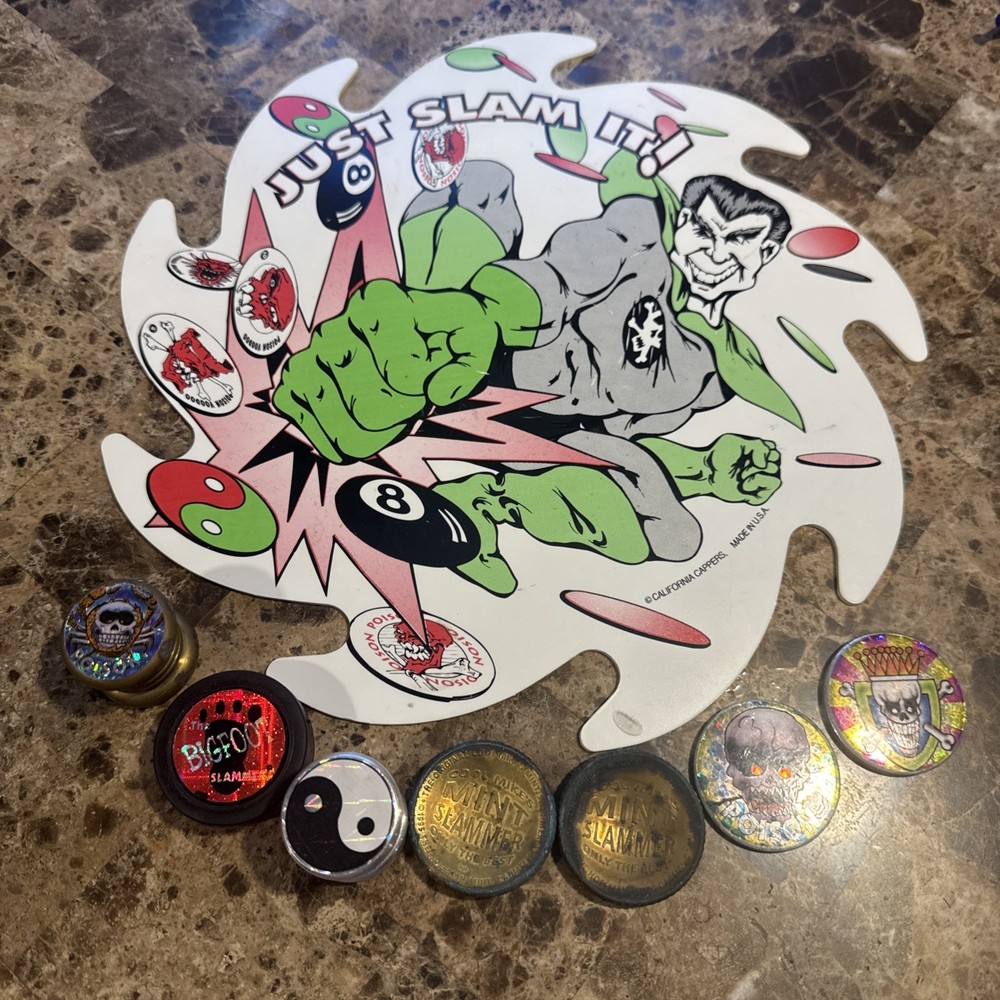 Lot Of (6) Metal Slammers & (1) Bigfoot Slammer With Board Free Shipping
