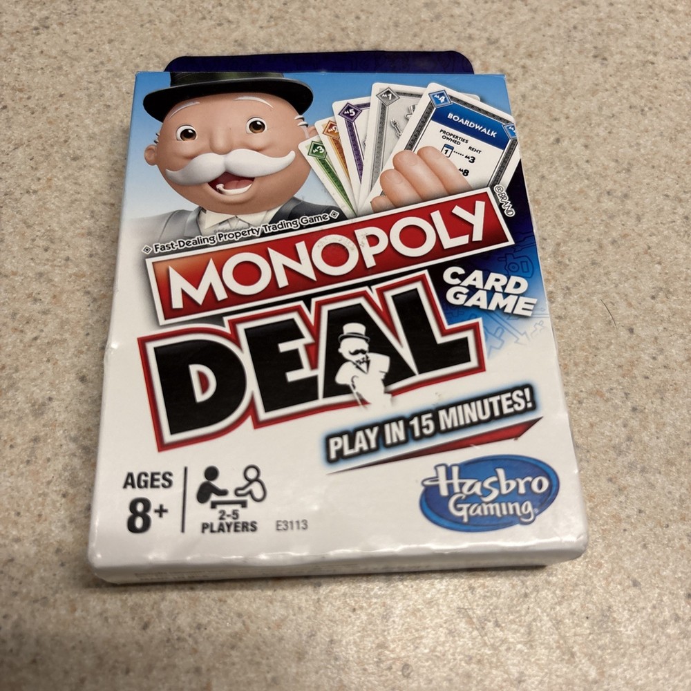 Monopoly Deal Card Game Hasbro Game New in Box. 2-5 Players. Play In 15 Minutes