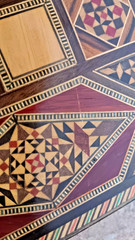 Wood Backgammon Game Box Vintage Inlaid Wood Middle Eastern Mosaic 16x8x3 inches