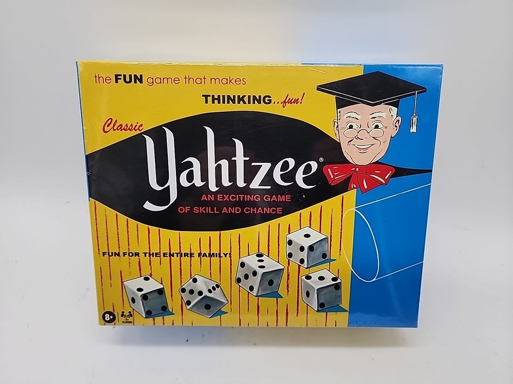 NEW 2017 Hasbro YAHTZEE Classic Vintage Edition Game Box NEW SEALED Plastic