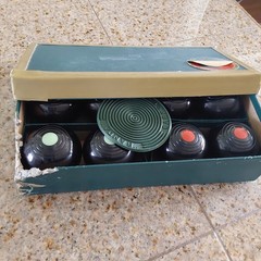 Vintage Boxed Set B&A Banda Carpet Bowls Indoor Bowling Game Ships from USA READ