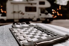Roll-Up Portable Suede Travel Chess & Checkers Game Set – Compact Perfect for…