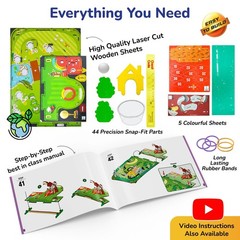 DIY Mini Golf STEM Kit 10 Hole Course Mechanical Golfer Smartivity 6-12 Kids