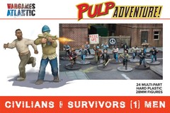Wargames Atlantic Civilians & Survivors (1): Men 28mm Miniatures
